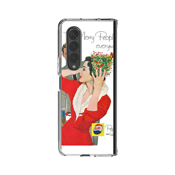 Vintage Pepsi-Cola Holiday Advertisement Samsung Galaxy Z Fold 4 Case