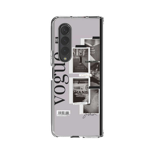Vogue Fashion Collage Minimalist Samsung Galaxy Z Fold 4 Case