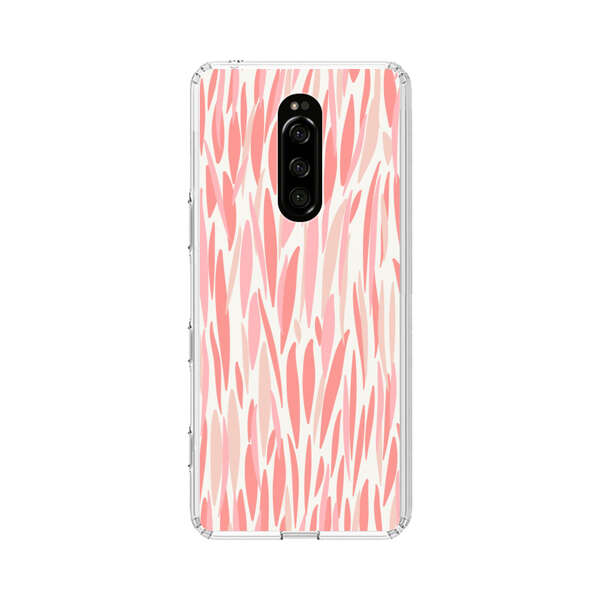 Abstract Coral Wavy Lines Pattern Sony Xperia 1 Case