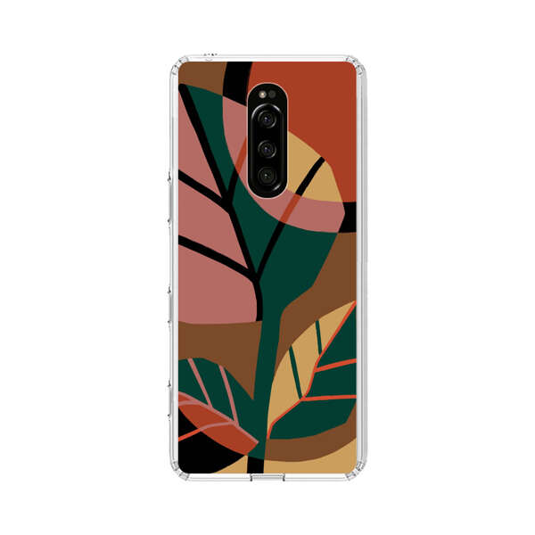 Abstract Geometric Leaves Design Sony Xperia 1 Case