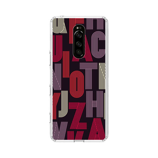 Abstract Letters Pattern Sony Xperia 1 Case