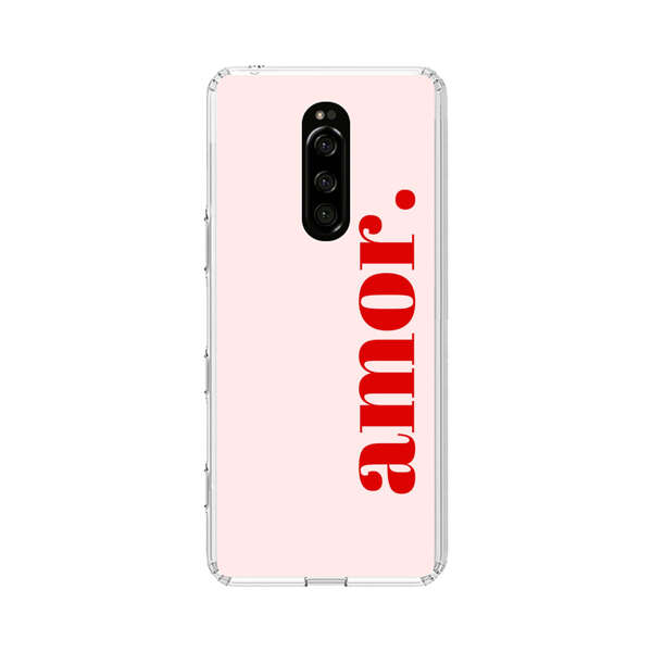 Amor Love Bold Red Text Sony Xperia 1 Case