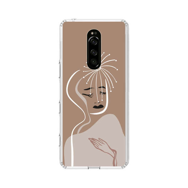 Artistic Abstract Portrait with Serene Face Sony Xperia 1 Case