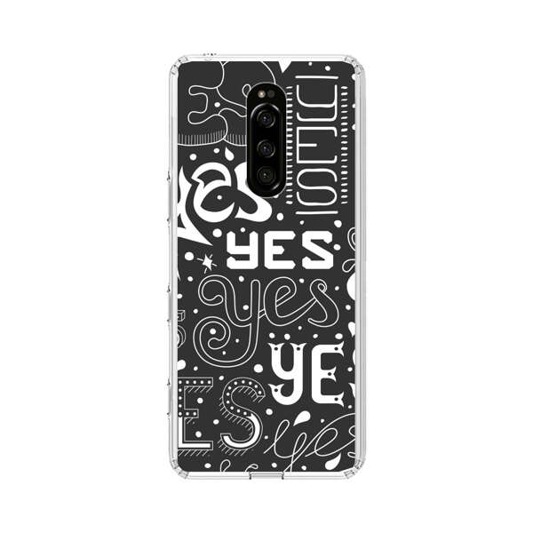 Bold Playful Typography Yes Pattern Sony Xperia 1 Case