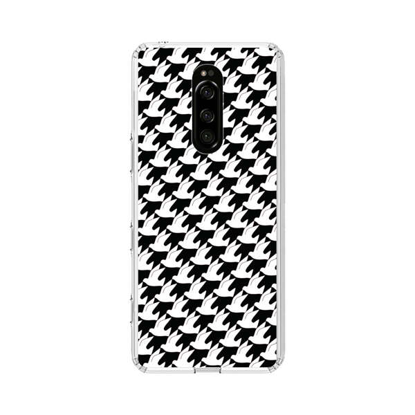 Classic Black and White Houndstooth Pattern Sony Xperia 1 Case