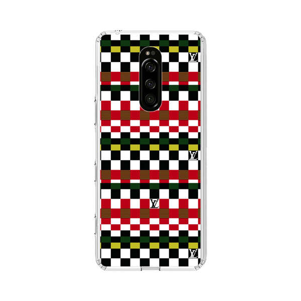 Colorful Checkerboard Stripes Pattern Sony Xperia 1 Case