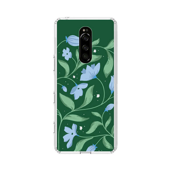Delicate Blue Floral Illustration Sony Xperia 1 Case