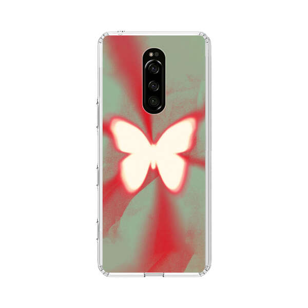 Glowing White Butterfly Abstract Radiant Design Sony Xperia 1 Case