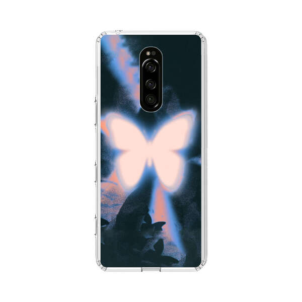 Glowing White Butterfly Sony Xperia 1 Case