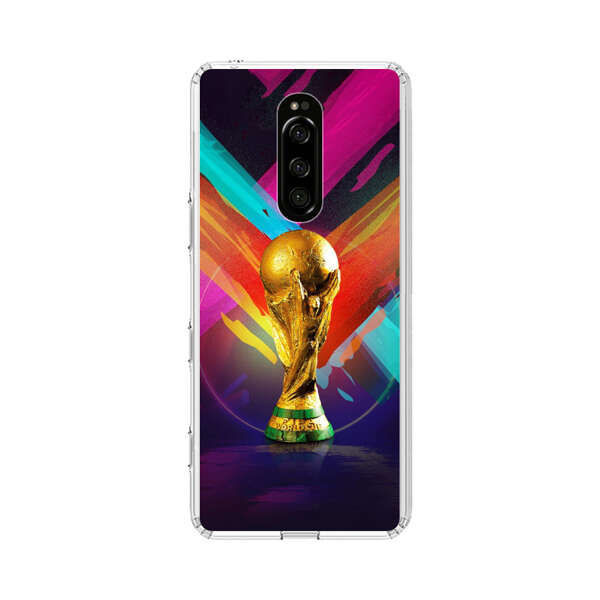 Golden Soccer Trophy with Colorful Abstract Background Sony Xperia 1 Case