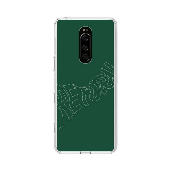 Minimalist Green Wavy Return Text Sony Xperia 1 Case