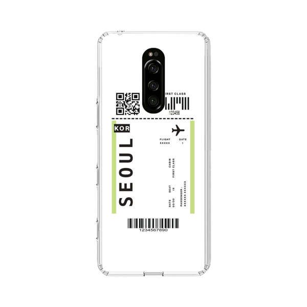 Minimalist Seoul Boarding Pass Sony Xperia 1 Case