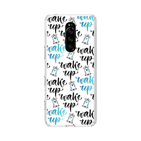 Motivational wake up call lettering pattern Sony Xperia 1 Case