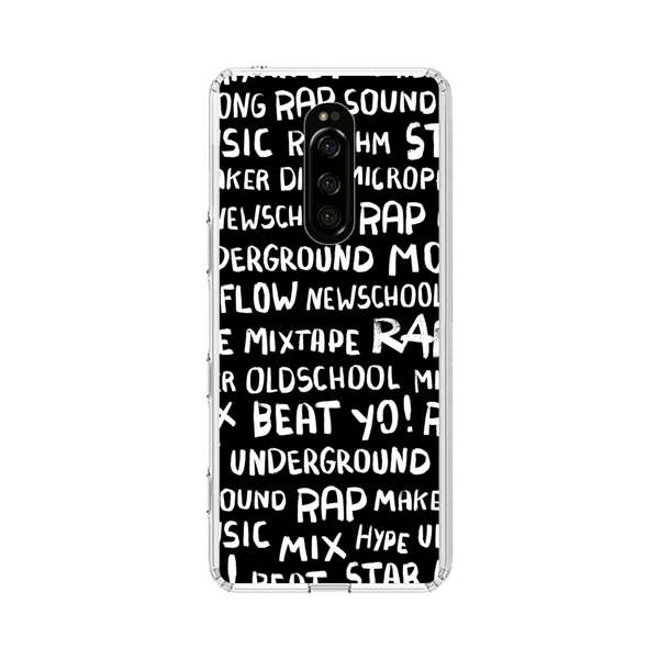 Rap Hip Hop Words Collage Sony Xperia 1 Case