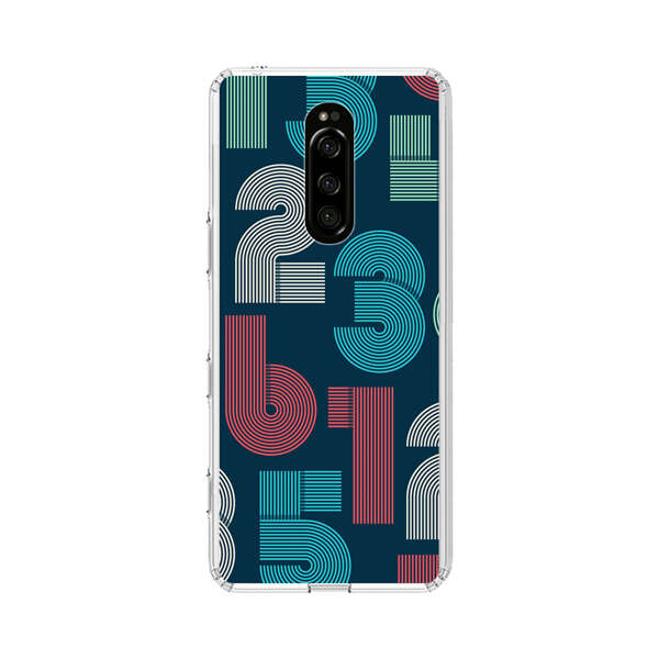 Vibrant Seamless Pattern of Colorful Stylized Numbers Sony Xperia 1 Case