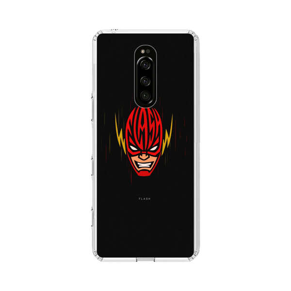 Vibrant Superhero Face with Lightning Bolts Sony Xperia 1 Case