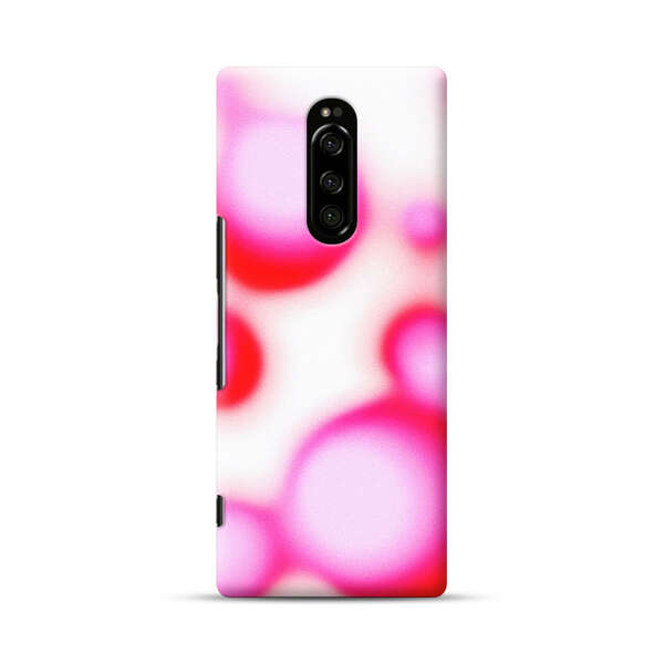 Abstract Pink and Red Blurry Circles Sony Xperia 1 Hard Case