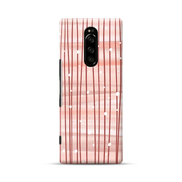 Abstract Vertical Lines Pink Pattern Sony Xperia 1 Hard Case