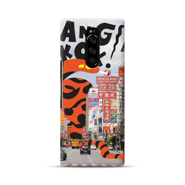 Bangkok Chinatown Snake Street Scene Sony Xperia 1 Hard Case