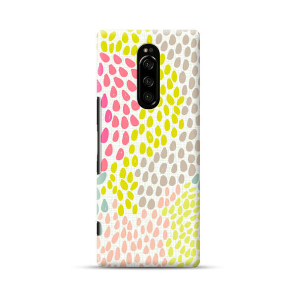 Colorful Abstract Teardrop Pattern Sony Xperia 1 Hard Case