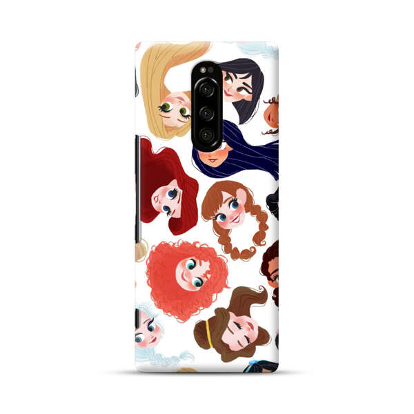 Diverse Animated Girl Faces Sony Xperia 1 Hard Case