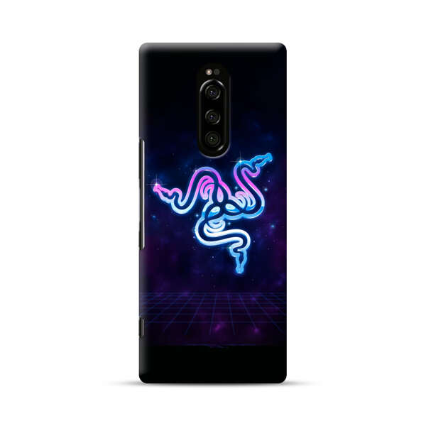 Glowing Neon Triple Snake Sony Xperia 1 Hard Case