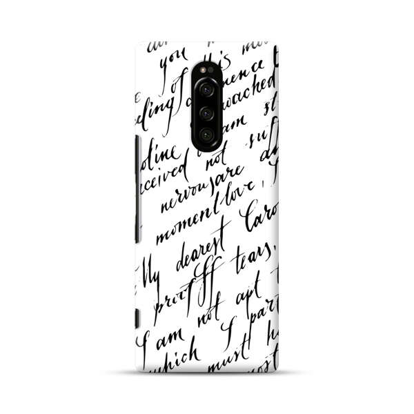 Handwritten Calligraphy Sony Xperia 1 Hard Case