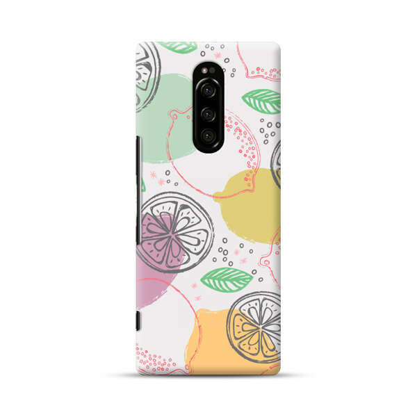 Lemon Colorful Abstract Pattern Sony Xperia 1 Hard Case