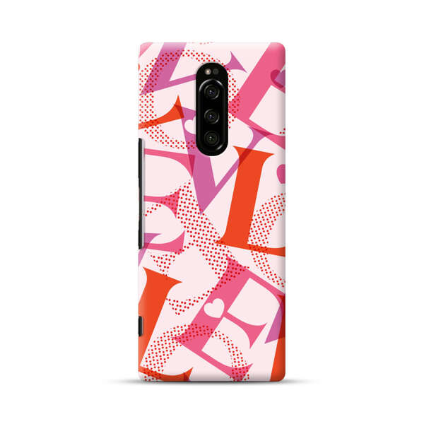 Love Colorful Letters Pattern Sony Xperia 1 Hard Case