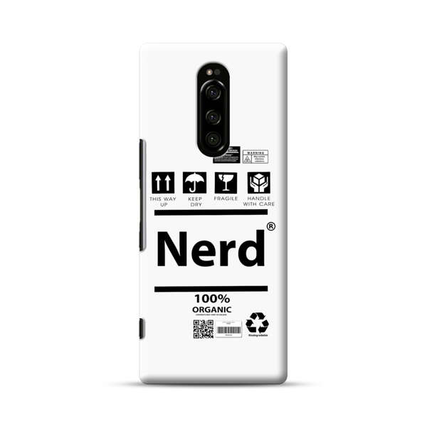 Minimalist Nerd Shipping Icons Design Sony Xperia 1 Hard Case