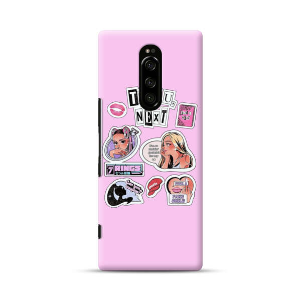 Pop Art Fashion Stickers Sony Xperia 1 Hard Case