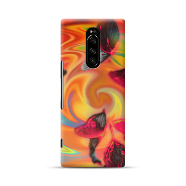 Psychedelic Butterflies Swirl Sony Xperia 1 Hard Case