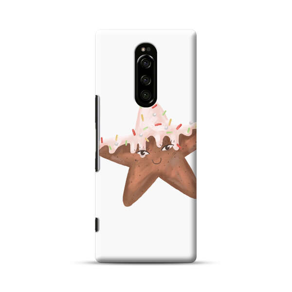 Smiling Gingerbread Star Cookie Sony Xperia 1 Hard Case