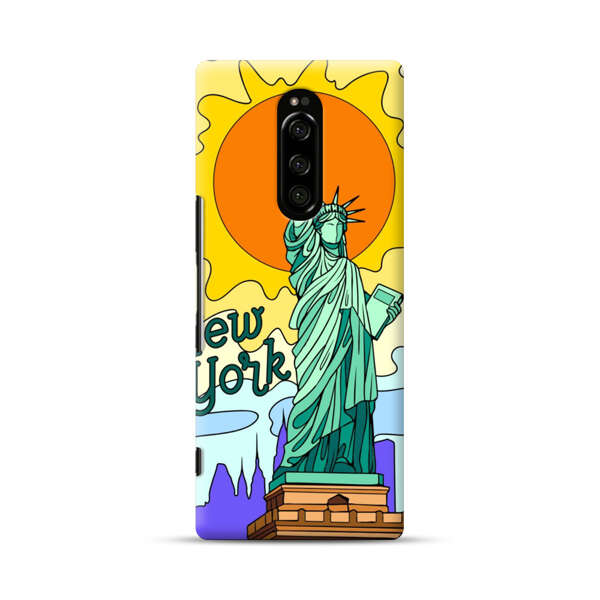 Statue of Liberty New York Artistic Sun Sony Xperia 1 Hard Case