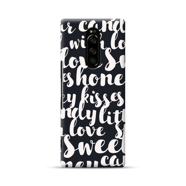 Sweet Honey Kisses Love Sugar Candy Pattern Sony Xperia 1 Hard Case