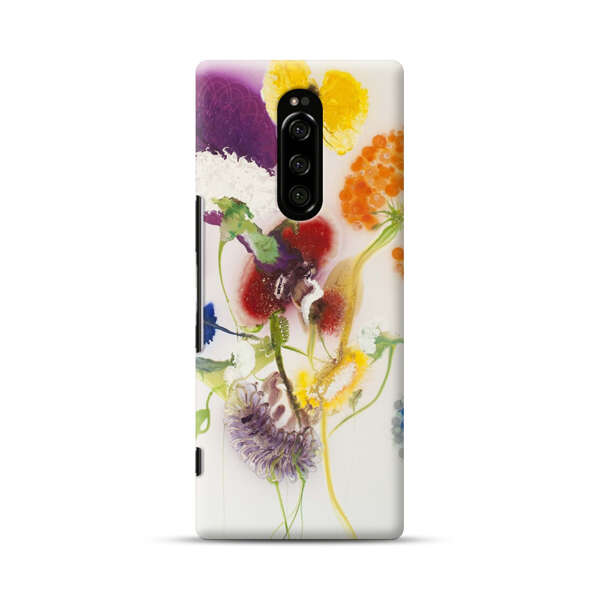 Vibrant Abstract Floral Artwork Sony Xperia 1 Hard Case