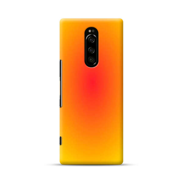 Vibrant Red Focal Point with Yellow Gradient Background Sony Xperia 1 Hard Case