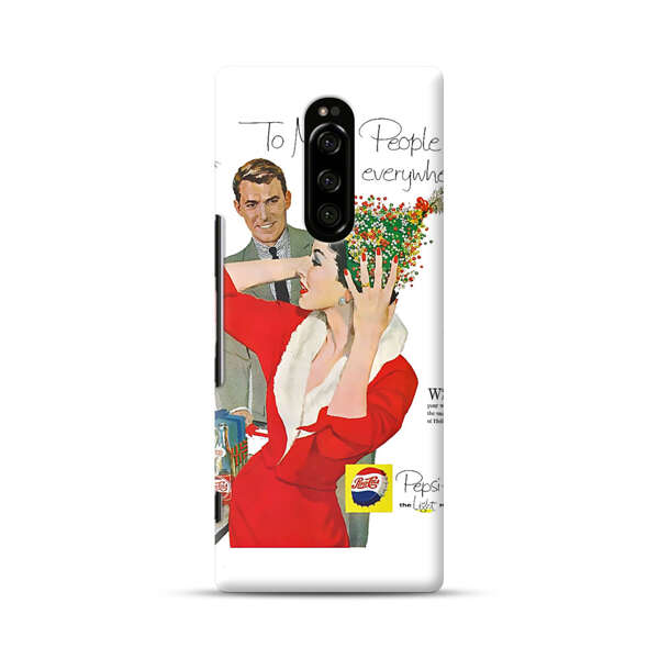 Vintage Pepsi-Cola Holiday Advertisement Sony Xperia 1 Hard Case