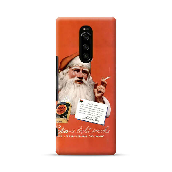 Vintage Santa Claus Smoking Lucky Strike Cigarettes Advertisement Sony Xperia 1 Hard Case