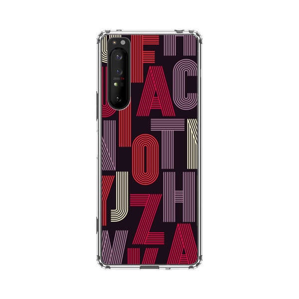 Abstract Letters Pattern Sony Xperia 1 II Case