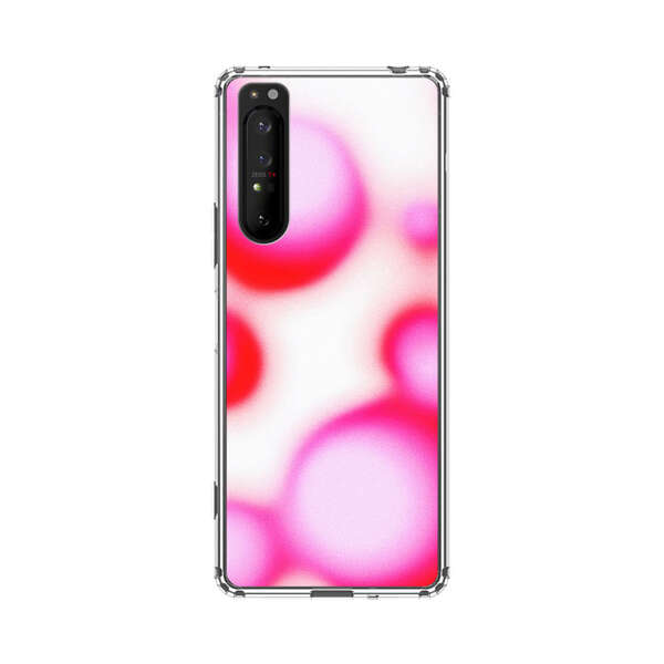 Abstract Pink and Red Blurry Circles Sony Xperia 1 II Case