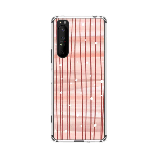 Abstract Vertical Lines Pink Pattern Sony Xperia 1 II Case