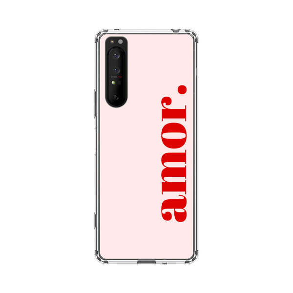 Amor Love Bold Red Text Sony Xperia 1 II Case