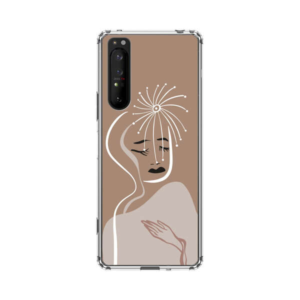 Artistic Abstract Portrait with Serene Face Sony Xperia 1 II Case