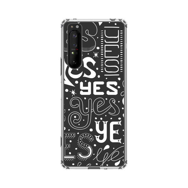 Bold Playful Typography Yes Pattern Sony Xperia 1 II Case