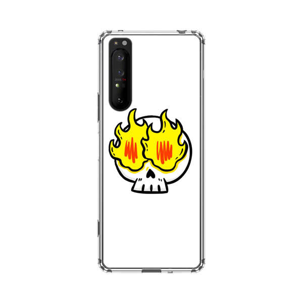 Cartoon Skull with Flames Sony Xperia 1 II Case