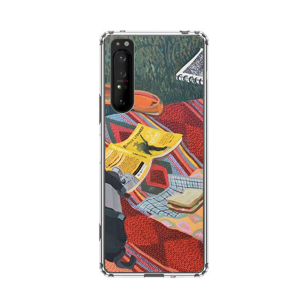Charming Picnic Scene with Blanket and Food Sony Xperia 1 II Case