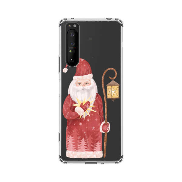 Charming Santa Claus Holding Glowing Heart and Lantern Sony Xperia 1 II Case