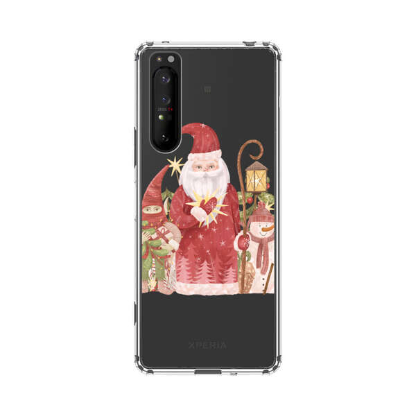 Christmas Santa Elf Snowman Festive Illustration Sony Xperia 1 II Case