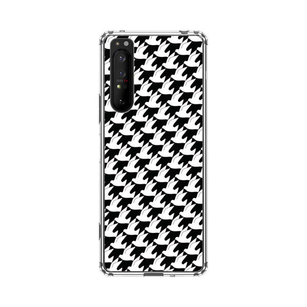 Classic Black and White Houndstooth Pattern Sony Xperia 1 II Case